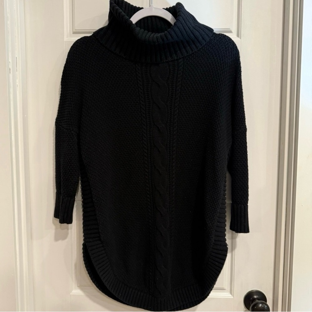 Express Cable Knit Turtleneck Sweater Caramel S EUC